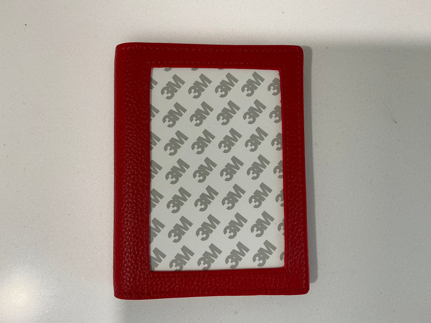 Passport Cover in Red Pebble Leather A-RRPSPT Red
