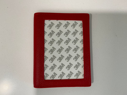 Passport Cover in Red Pebble Leather A-RRPSPT Red