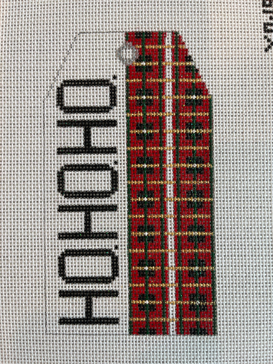 Ho Ho Ho with Plaid Gift Tag C-XO198I