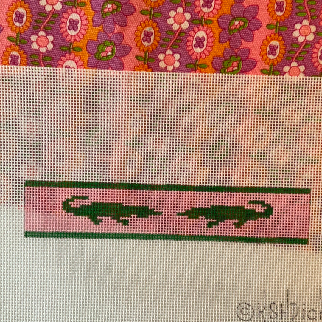Aligators on Pink Key Chain C-KDKF26