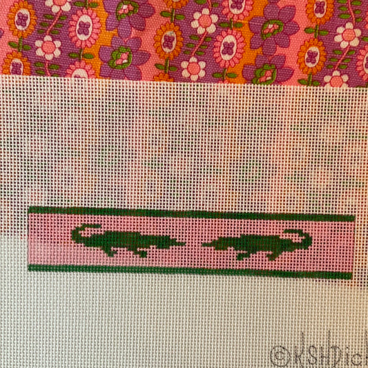 Aligators on Pink Key Chain C-KDKF26