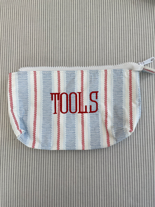 Tools Bag (small) in Blue and Red Stripes A-WNBRSmini