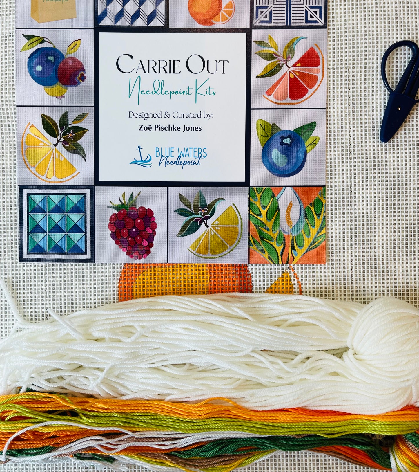 Needlepoint Kit: 3 Orange C-CONKOR