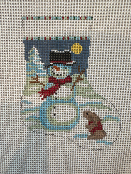 Snowman with Bunny Mini Stocking C-SR5414