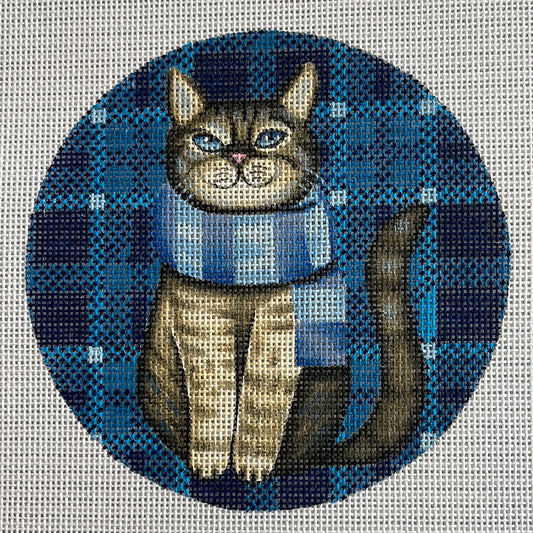 Cat in Blue Scarf C-M281