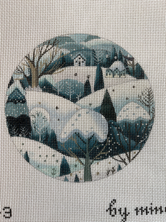Snowy Hills Winter Round by Mindy C-WW3