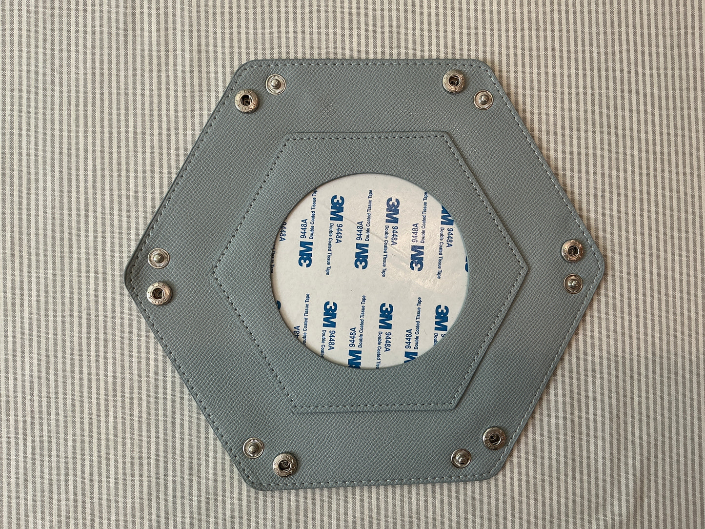 Self Finishing Leather Snap Tray A-TTSNT Light Blue