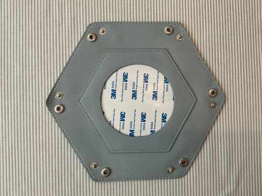 Self Finishing Leather Snap Tray A-TTSNT Light Blue