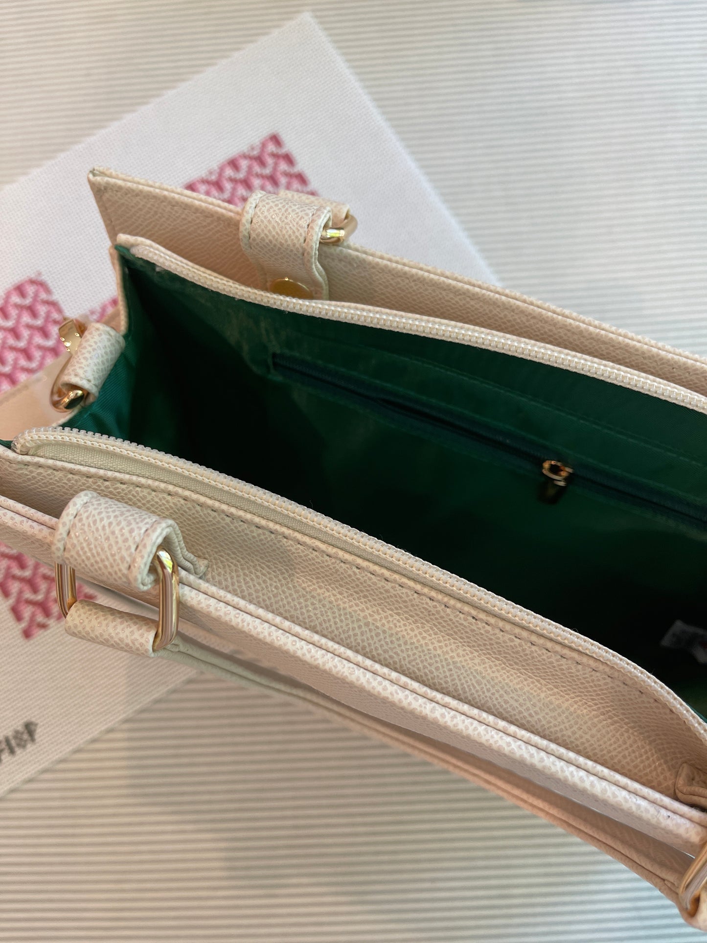 Leather Purse Self-finishing A-TATpurse Cream