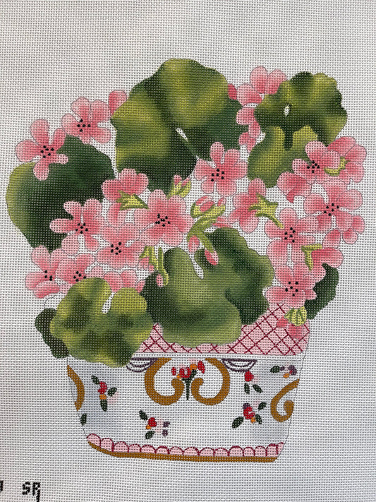 Pink Geraniums in Loestoff C-SRBE1449