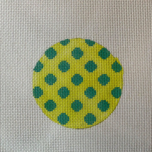 Teal Polka Dots on Yellow  C-KDALB76