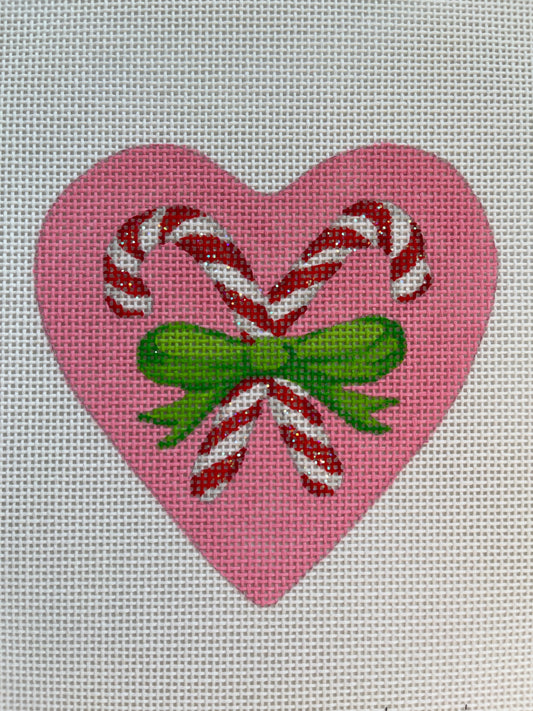 Candy Canes Heart-shaped Snow globe Ornament C-KDXMD23