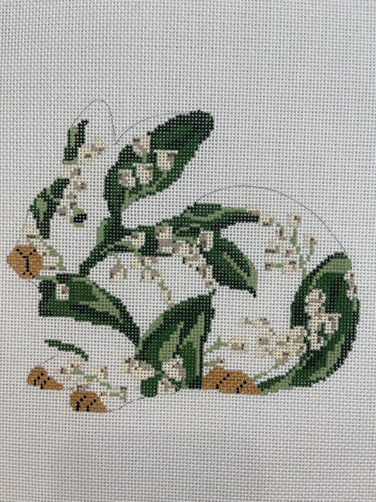 Sitting Lilly of the Valley Bunny C-KW163