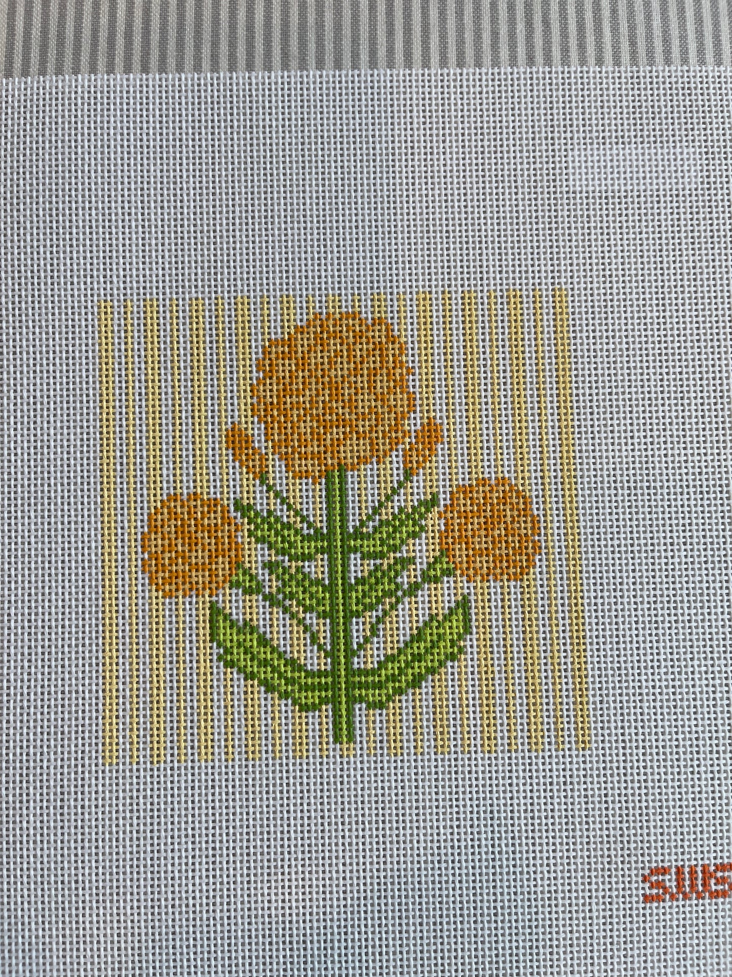 Yellow Block Print Flower C-SWS6002