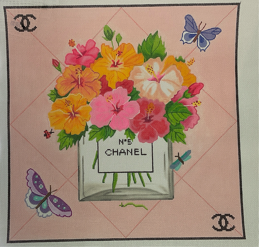 Chanel Number 5 with flowers C-PL567