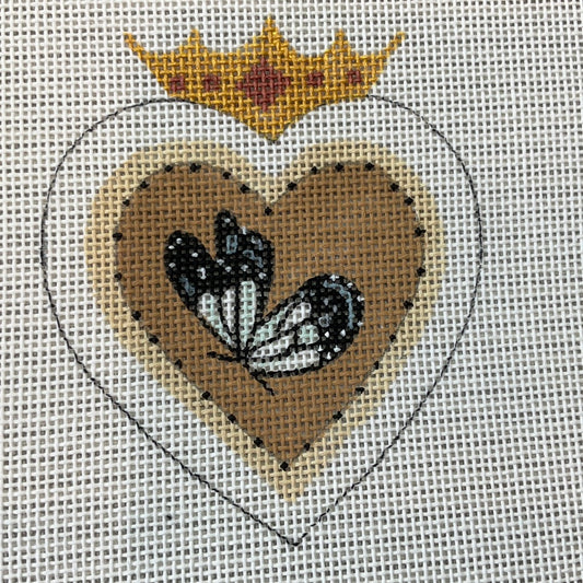 Butterfly Heart with Crown C-COPJW404