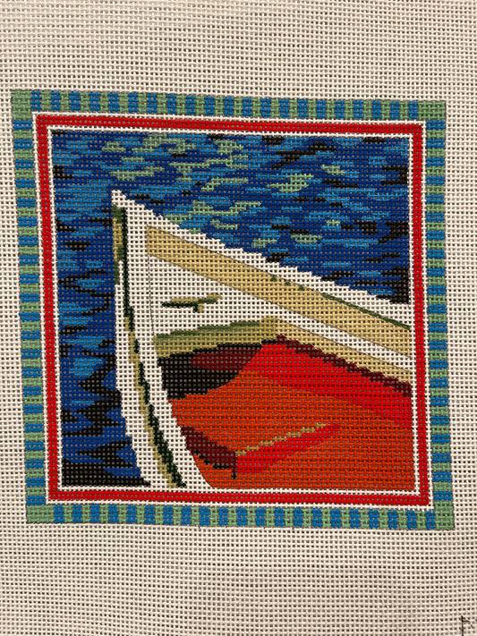 White and Red Boat C-COPMC221