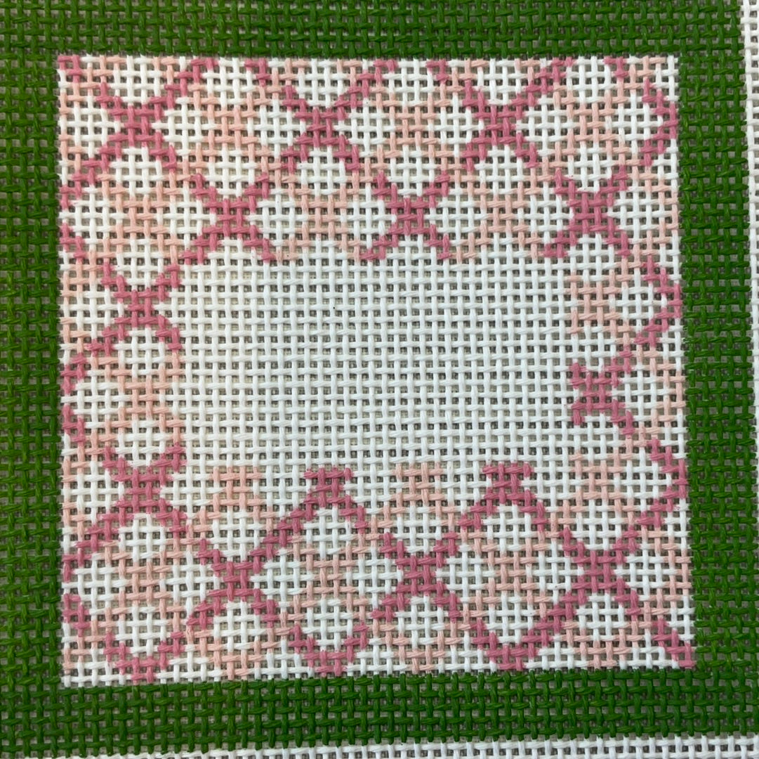 Pink and Green Monogram SquareC-KCD2232