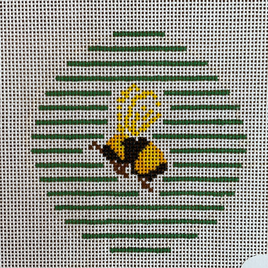 Bee Bold on Green Stripes C-GWC81