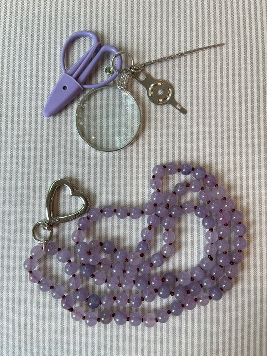 Gemstone Charelaine with Heart Clip A-VWN light lavender
