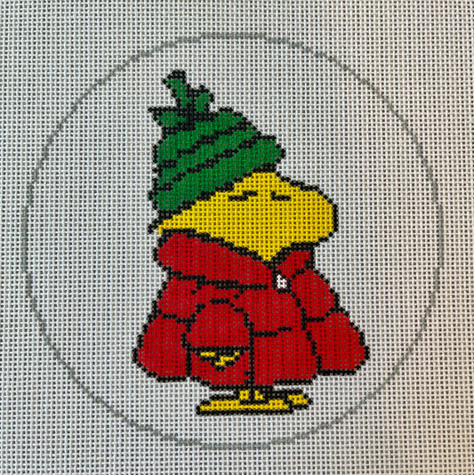 Woodstock in Red Puffer Coat Round C-WINTER4