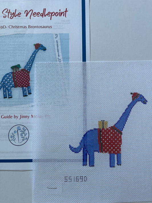 Christmas Brontosaurus Canvas and Guide C-SS1690