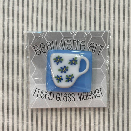 Blue and Yellow Flower Mug Needle Minder A-BVNM flower mug2