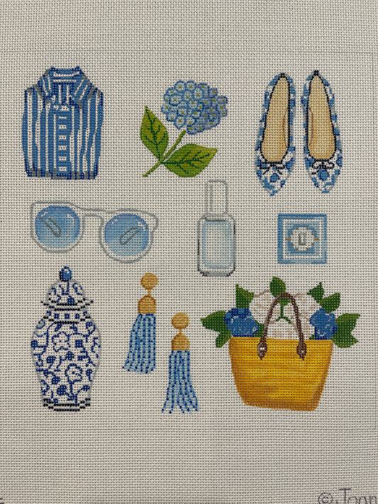 Summer Favorite Things in Blue and White C-JBPL06