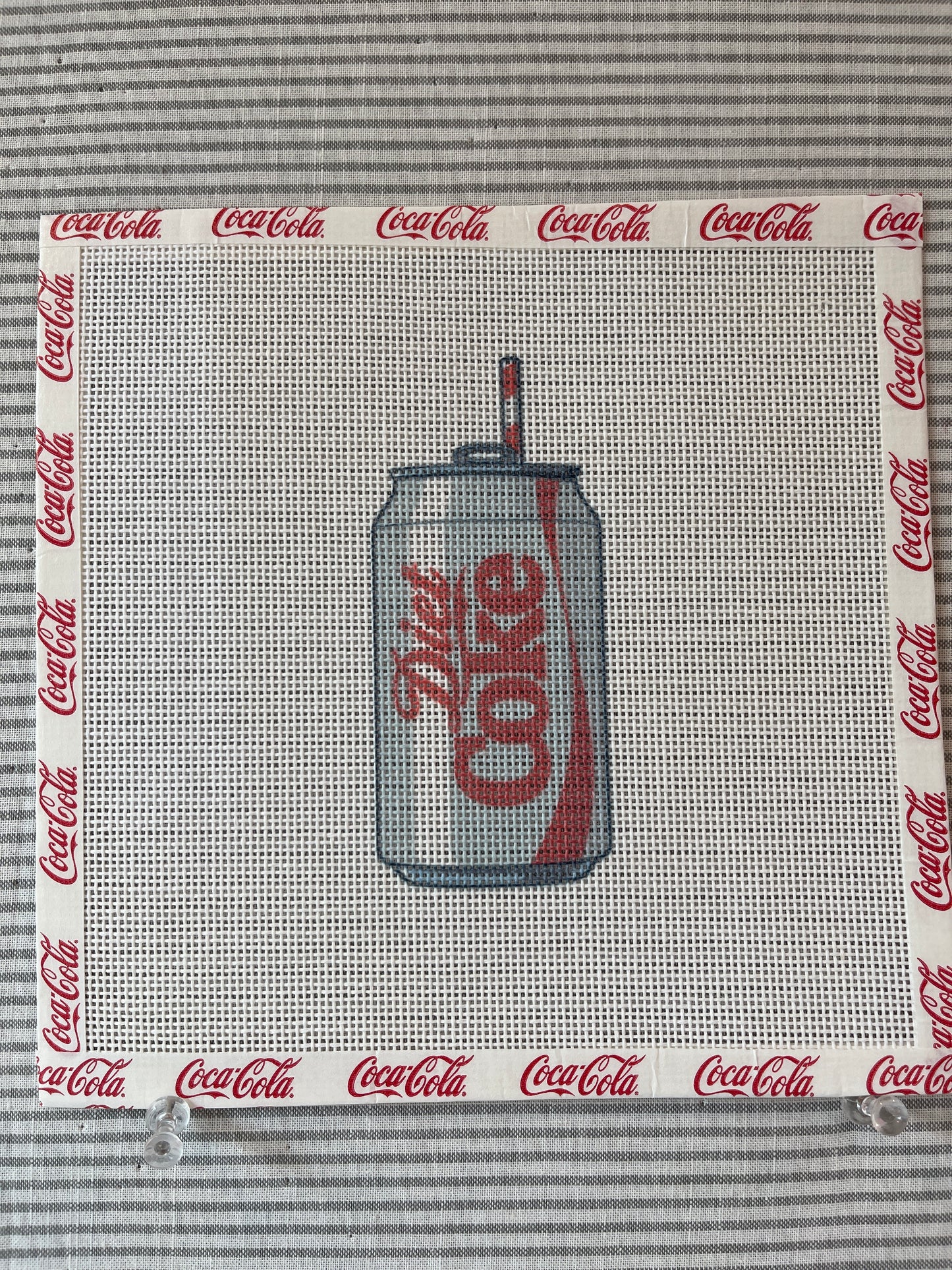 Diet Coke Can with Striped Straw C-KANdc3