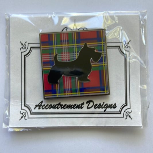 Scottie on Plaid Needle Minder A-AD scottie