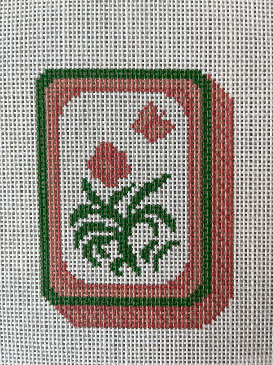 Orange Flower MAHJ Tile C-KCD3148