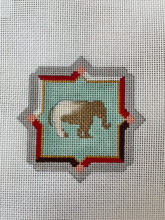 Mini Elephant Bag Tag Canvas C-COP450
