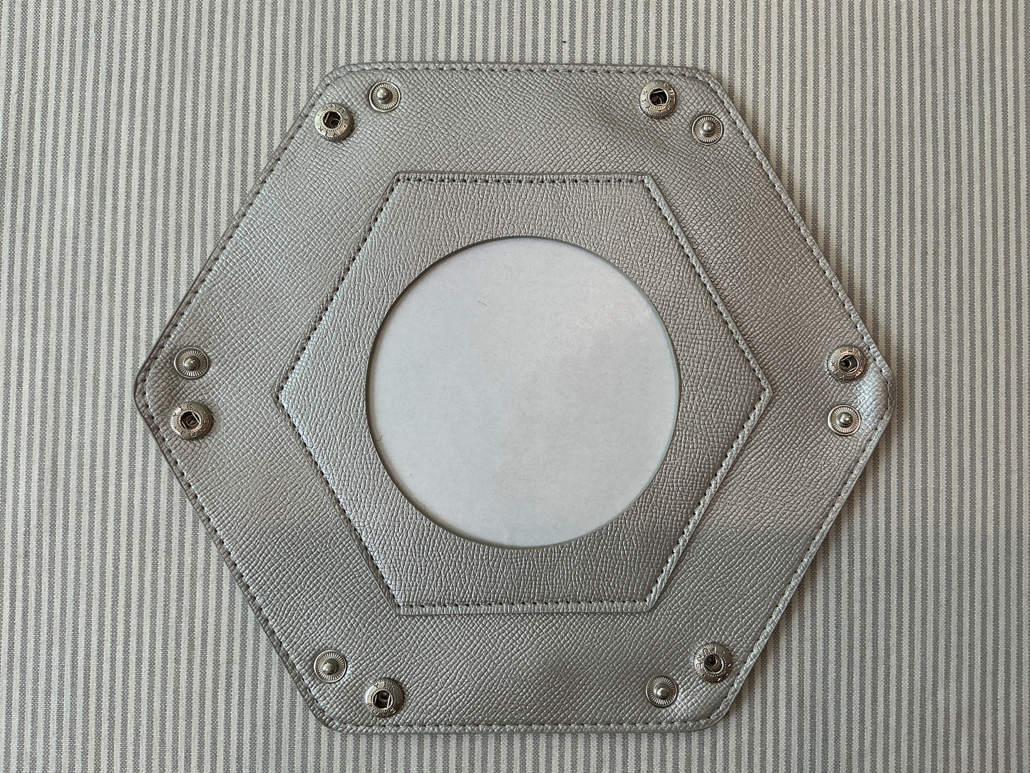 Self Finishing Leather Snap Tray A-TTSNT Silver