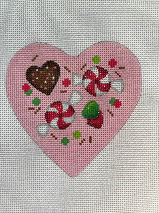Holiday Candies Heart-shaped Snow globe Ornament C-KDXMD25