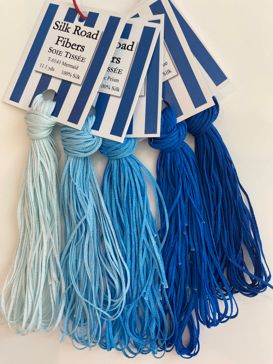Salish Sea Blues Soie Tisée Bundle of 5 F-SRFstblue