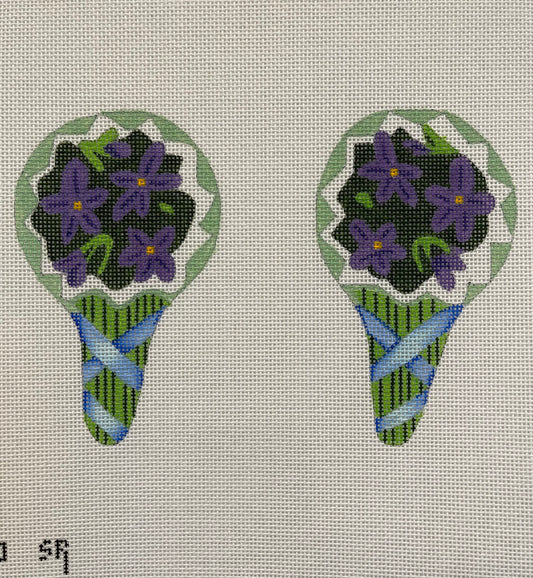 Violet Flower Scissor Case C-SRBE0910