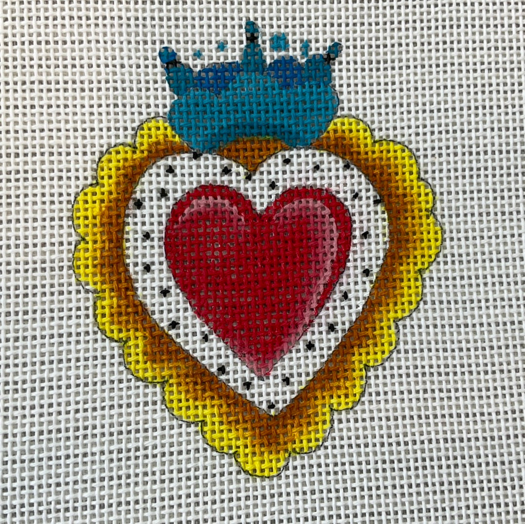 Red Heart Doily with Crown C-COPJW406