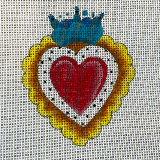 Red Heart Doily with Crown C-COPJW406