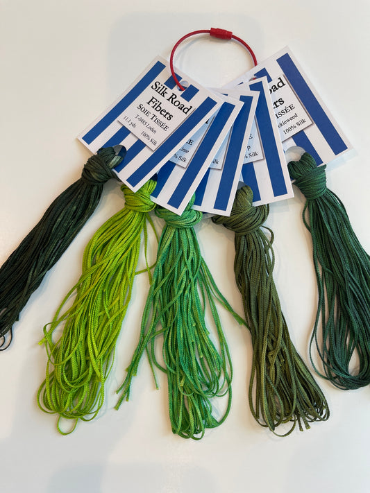Arboretum Greens Soie Tisée Bundle of 5 F-SRFstgreen