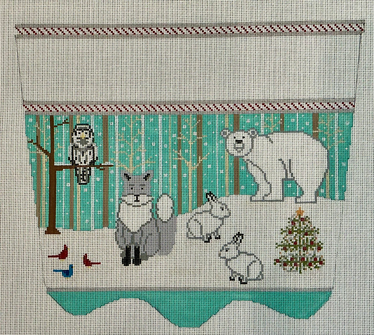 Arctic Animals Christmas Stocking Cuff C-TSXC55
