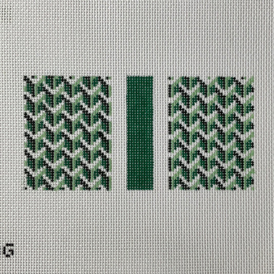 Y Pattern Insert in Green C-AF24G