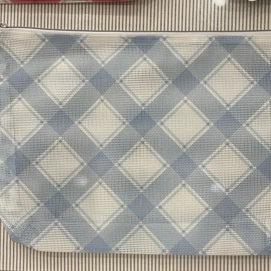 Blue Plaid Project Bag A-ISE PB bluebell