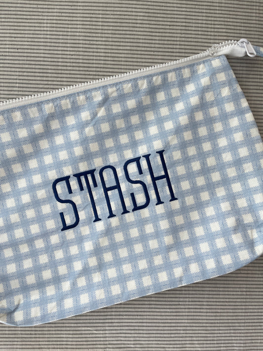 STASH Project Bag Large in Blue Gingham A-WNBGstash