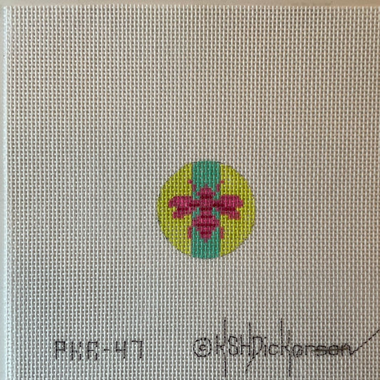 Pink Bee Key Fob Canvas Insert C-KDPKR47