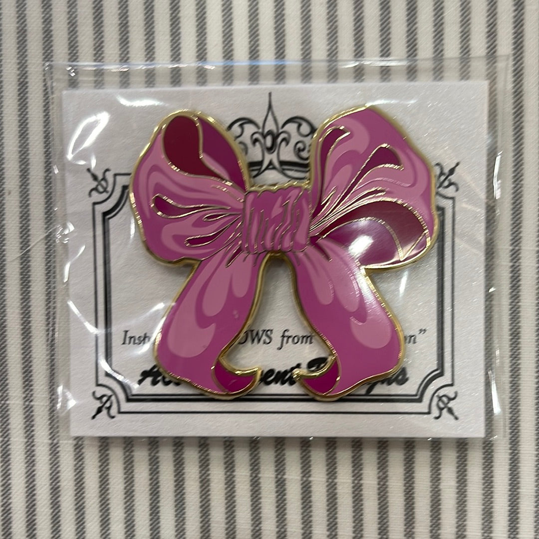 Large Pink Bow Needle Minder A-AD bow pink