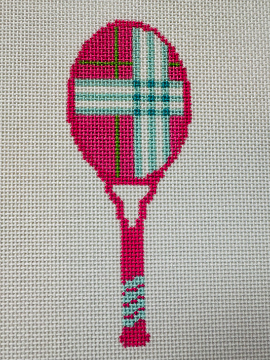 Pink Plaid Tennis Racquet C-FD335