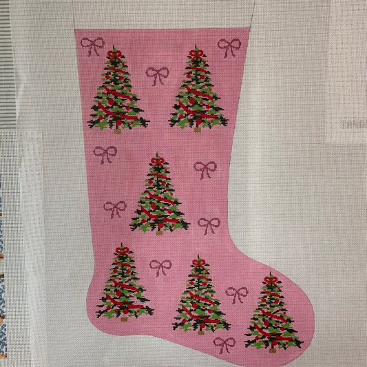 Trees on Pink Stocking C-AP4558