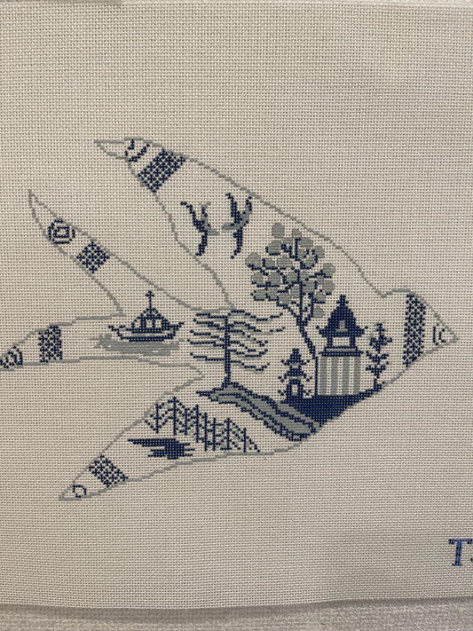 Blue Willow Bird C-TSC32