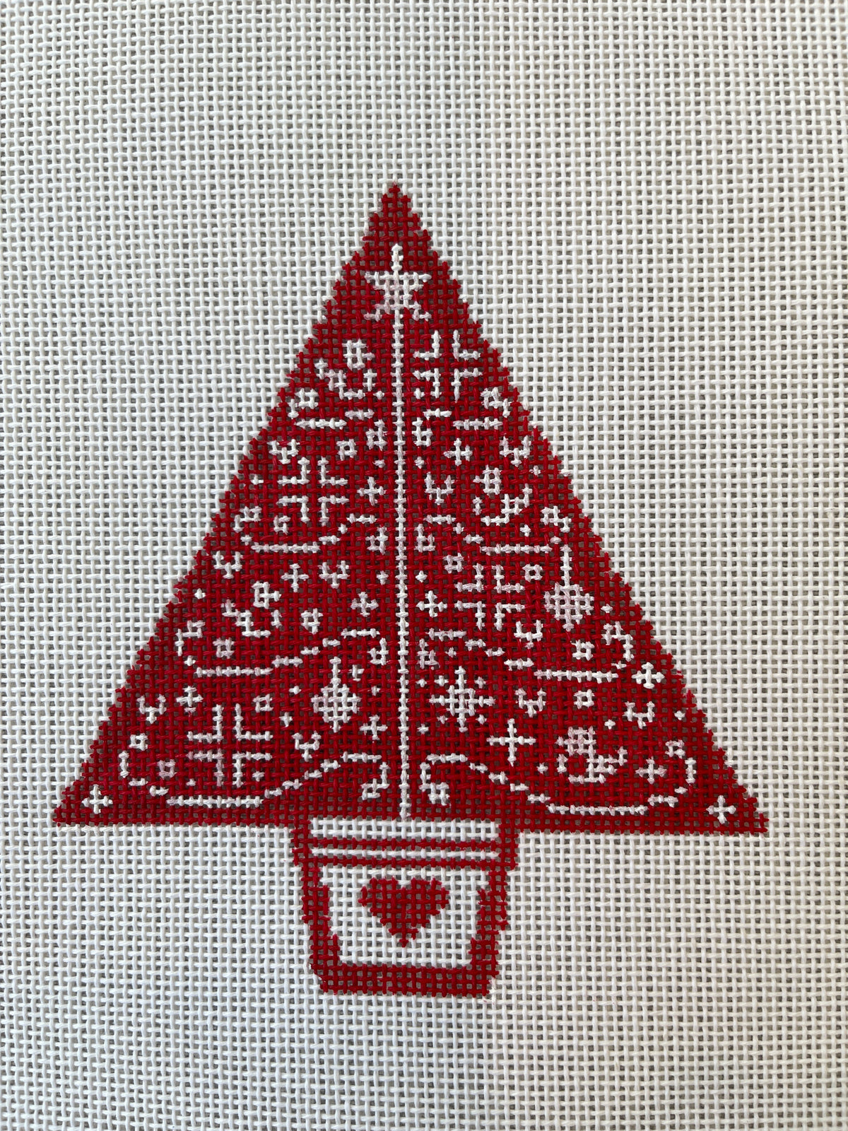 Red and White Tree in Heart Pot  TS-XO260