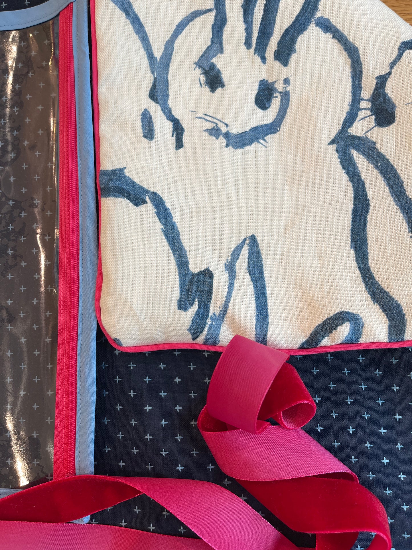 Traveler 4: Blue Bunnies with Pink and Navy